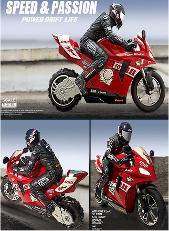 Bhavenu دراجة بهافينو النارية البهلوانية التي تعمل بالتحكم عن بعد - سرعة عالية تصل إلى 20 كم/ساعة، انزلاق ودوران، دراجة أحادية العجلة للطرق الوعرة - هدية لعبة كهربائية للأطفال والكبار - Image 5